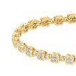 Golden ladies' bracelet with lab grown diamonds