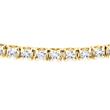 Golden tennis bracelet with diamonds for women