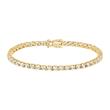 Tennis bracelet with lab grown diamonds in gold