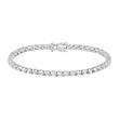 Rivière bracelet, lab grown diamonds, white gold, platinum