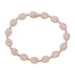 Ladies' halo-style bracelet in rose gold with diamonds