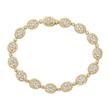 Golden diamond bracelet in halo style, lab grown