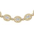 Golden diamond bracelet in halo style, lab grown