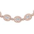 Halo style bracelet in rose gold with lab grown diamonds