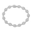 Halo bracelet with lab grown diamonds, white gold, platinum