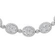 Halo bracelet with lab grown diamonds, white gold, platinum