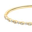 Ladies' gold bangle with 45 diamonds