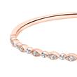 Brazalete de oro rosa para mujer con diamantes