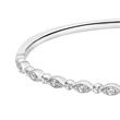 Bangle with lab grown diamonds, white gold or platinum