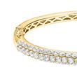 Brazalete dorado para mujer con diamantes