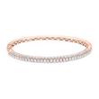 Ladies' rose gold bangle with diamonds