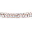 Ladies' rose gold bangle with diamonds