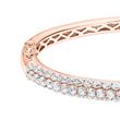 Ladies' rose gold bangle with diamonds