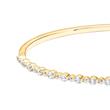 Hinged ladies' bangle in gold with diamonds