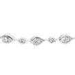 Drop bracelet in white gold or platinum with diamonds