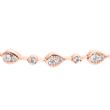 Tropfen Armband aus Roségold, lab grown Diamanten