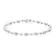 Drop bracelet, lab grown diamonds, white gold, platinum