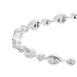 Drop bracelet, lab grown diamonds, white gold, platinum