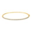 Hinged diamond bangle for ladies in yellow gold