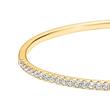 Hinged diamond bangle for ladies in yellow gold