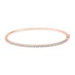 Hinged bangle with diamonds in rose gold