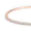 Hinged bangle with diamonds in rose gold