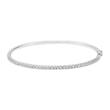 Ladies' bangle with diamonds in white gold or platinum