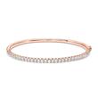 Hinged diamond bangle in rose gold, lab grown