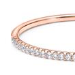 Hinged diamond bangle in rose gold, lab grown