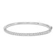 White gold or platinum bangle with lab grown diamonds