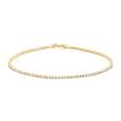 Golden tennis bracelet with 100 diamonds for women