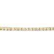 Golden tennis bracelet with 100 diamonds for women