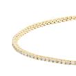 Golden tennis bracelet with 100 diamonds for women