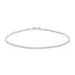 Tennis bracelet with lab grown diamonds, white gold, platinum