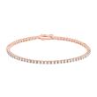 Tennis bracelet with diamonds in rose gold