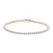 Pulsera rivière de oro rosa para mujer con diamantes