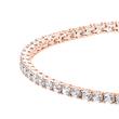 Pulsera rivière de oro rosa para mujer con diamantes