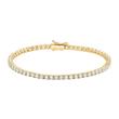 Golden Rivière bracelet with diamonds for women