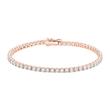 Rose gold rivière bracelet with diamonds for women