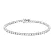 Rivière bracelet in white gold or platinum, lab grown