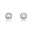 Ladies ear studs in 585 white gold with diamonds