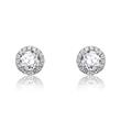 14 quilates pendientes de oro blanco para mujer con diamantes