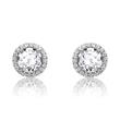 Stud earrings in 585 white gold with diamonds