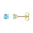 Blue topaz stud earrings for ladies in 14 carat gold
