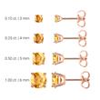 14K rose gold stud earrings for ladies with citrines