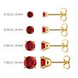 Garnet ear jewellery for ladies in 14K gold