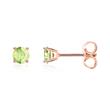 Peridot stud earrings for ladies in 14K rose gold