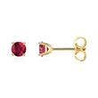 Ruby stud earrings for ladies in 14K gold