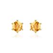 Citrine ear studs for ladies in 14K gold