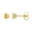 Citrine ear studs for ladies in 14K gold